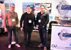 Rick van der Tang, Wojciech Grabowski from Opti-Systems, and Marcel de Visser from Dv Automation were jointly at the fair. The men join forces to deliver complete sorting systems with cameras to customers.